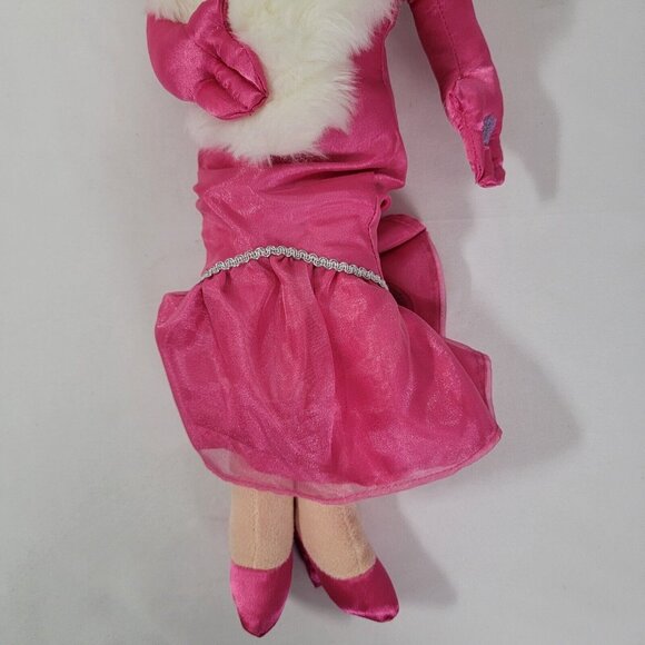 Disney Store MUPPETS Miss Piggy hot pink dress faux fur plush toy Most Wanted - Picture 3 of 7